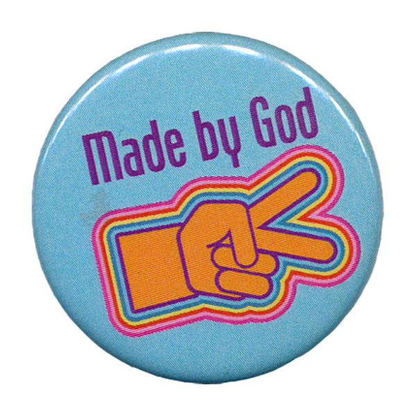 Rockmärke/Pin - Made by God
