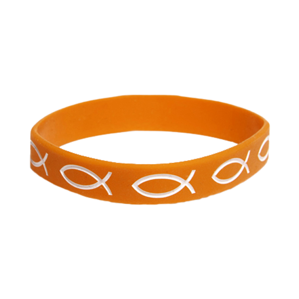 Armband - Silikon - Fisk - Orange