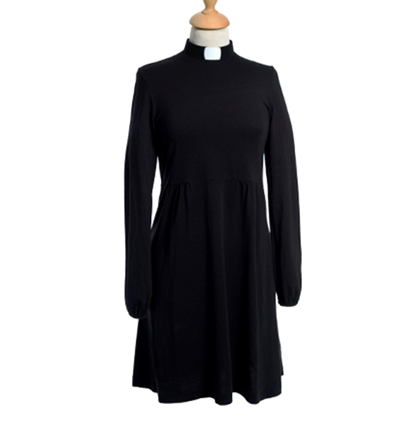 Prästklänning - Dam, svart