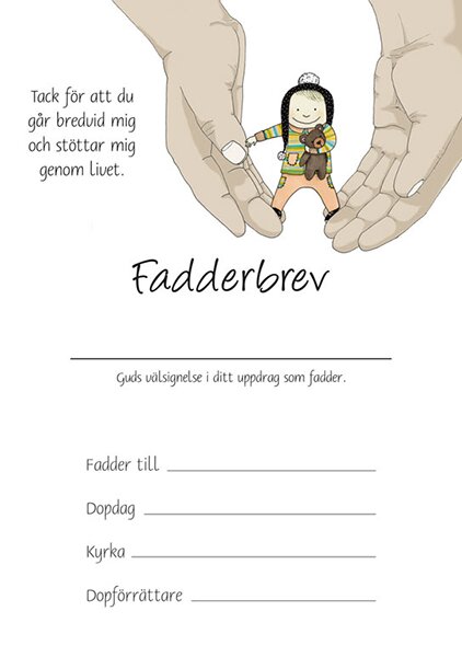 Fadderbrev - Guds famn - 10-pack