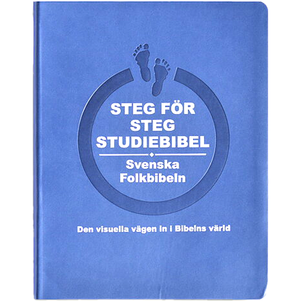 Steg för steg Studiebibel - Blå skinnimitation