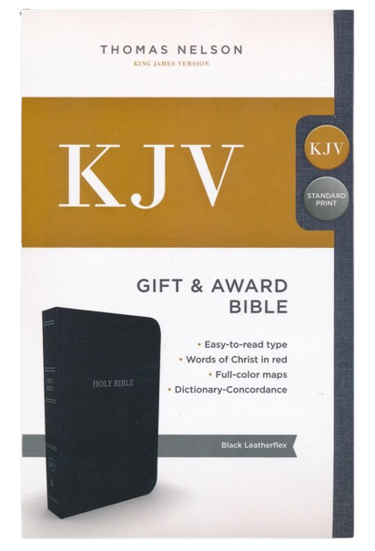 KJV - Gift and Award Bible, Imitation Leather, Black, Red Letter Ed.