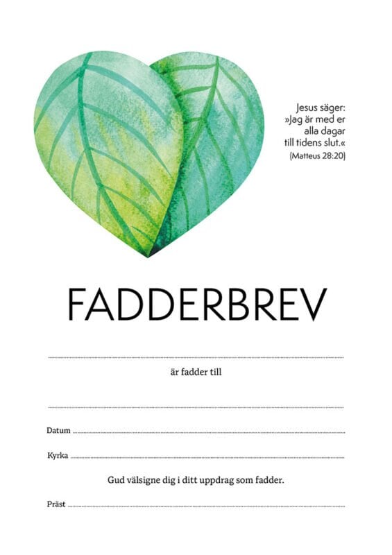 Fadderbrev – lövhjärta