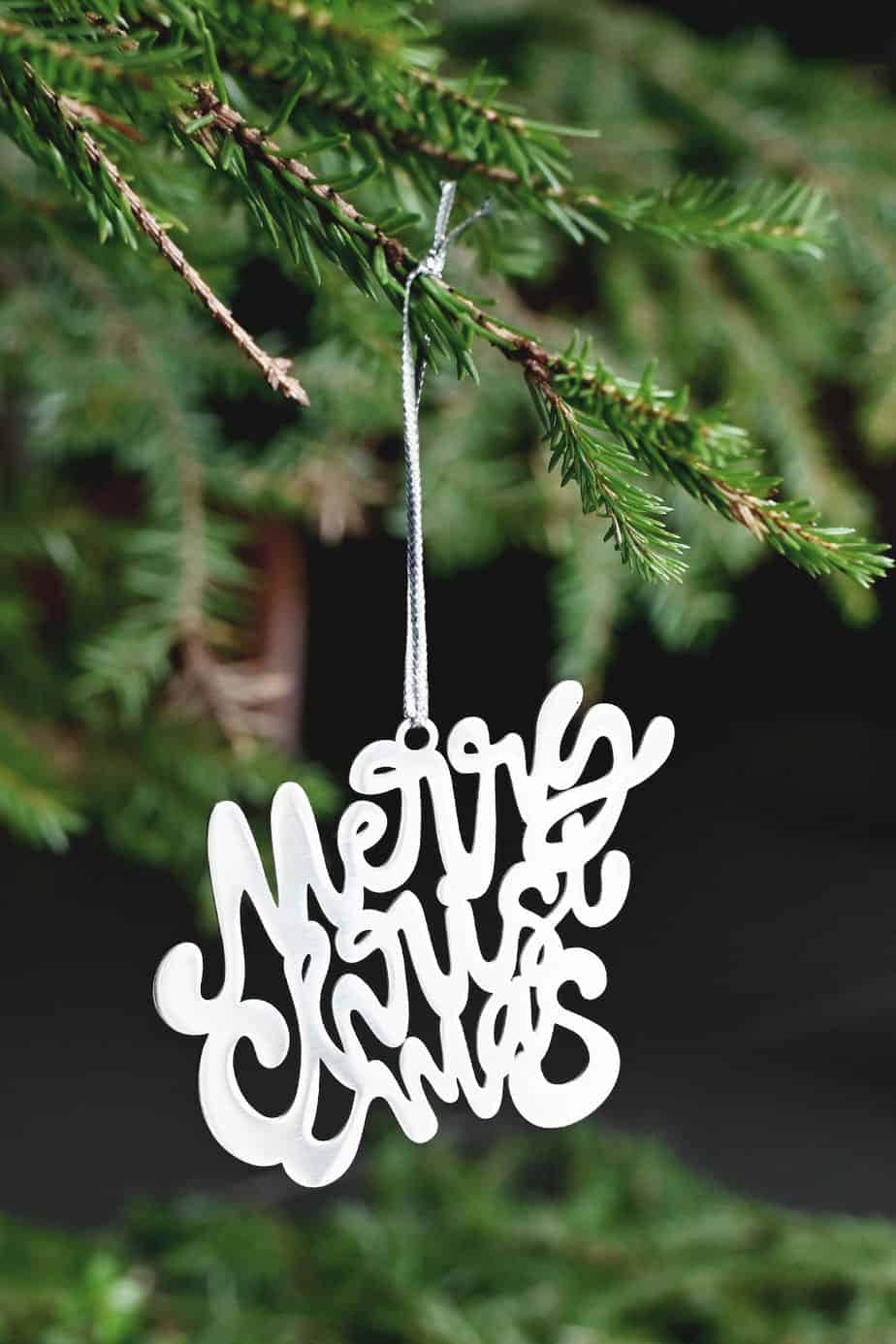 Hängdekoration - Merry Christmas - rostfritt stål