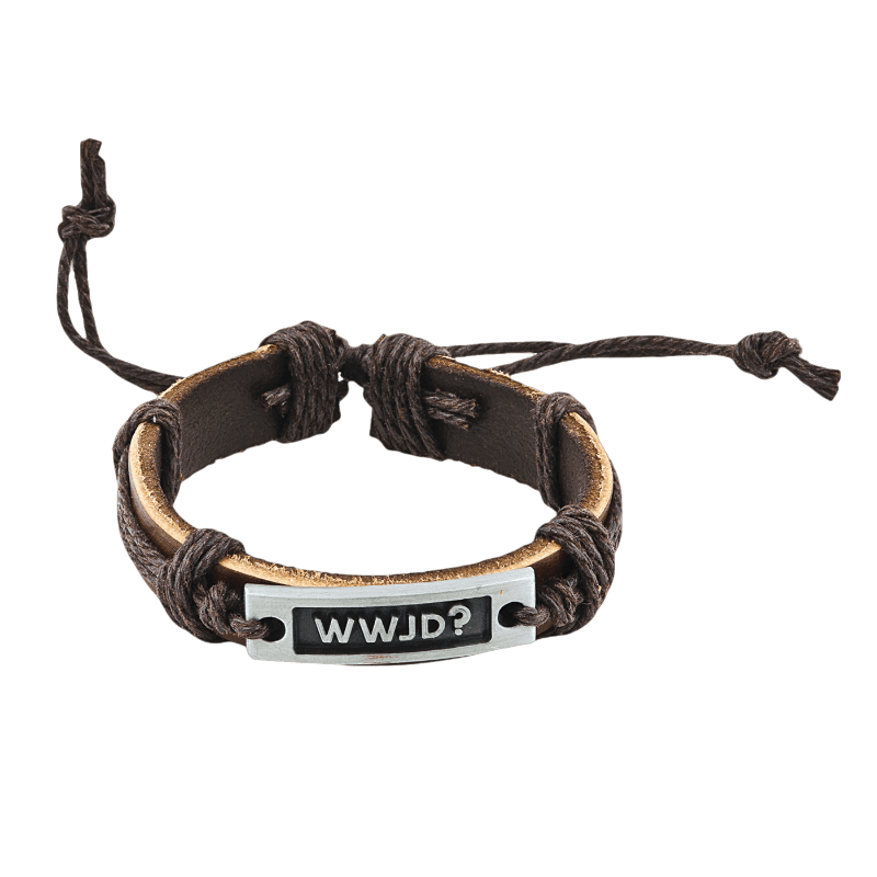 Armband - Läder - WWJD