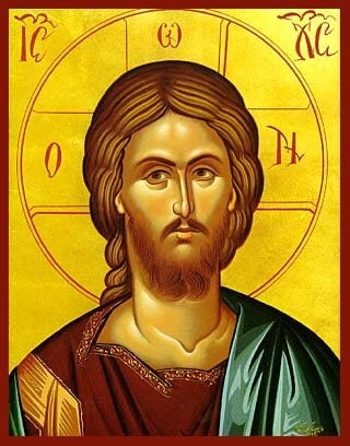 Ikon - Kristusmotiv - Jesus (detalj) - 6x9 cm