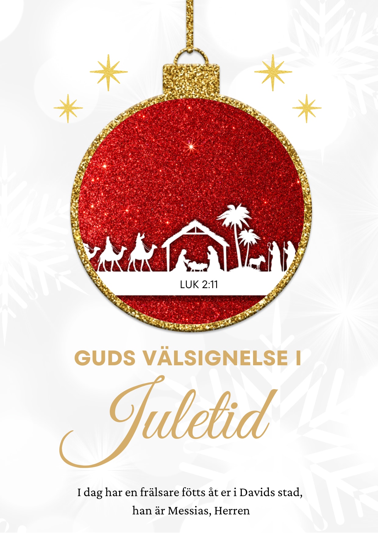 Julkort - Guds välsignelse i juletid